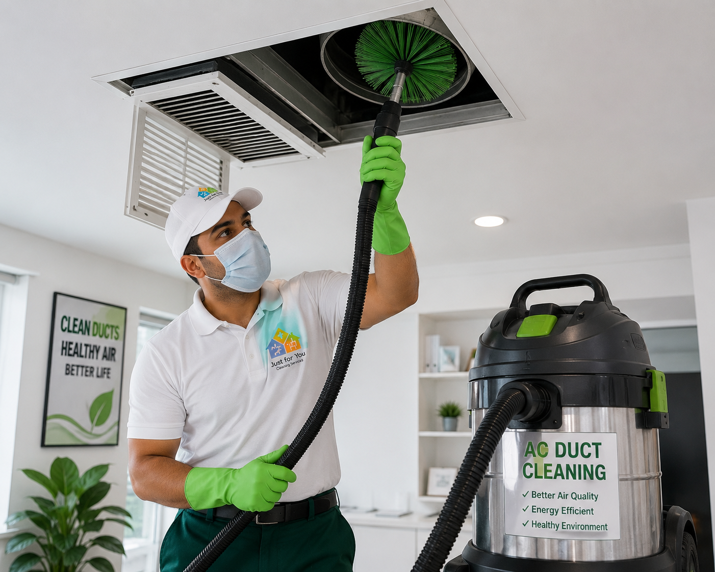 Professional AC duct cleaning service